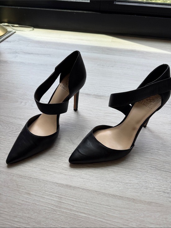 Vince Camuto Shoes - Vince Camuto Black Pointed-Toe Strappy Stiletto Heels